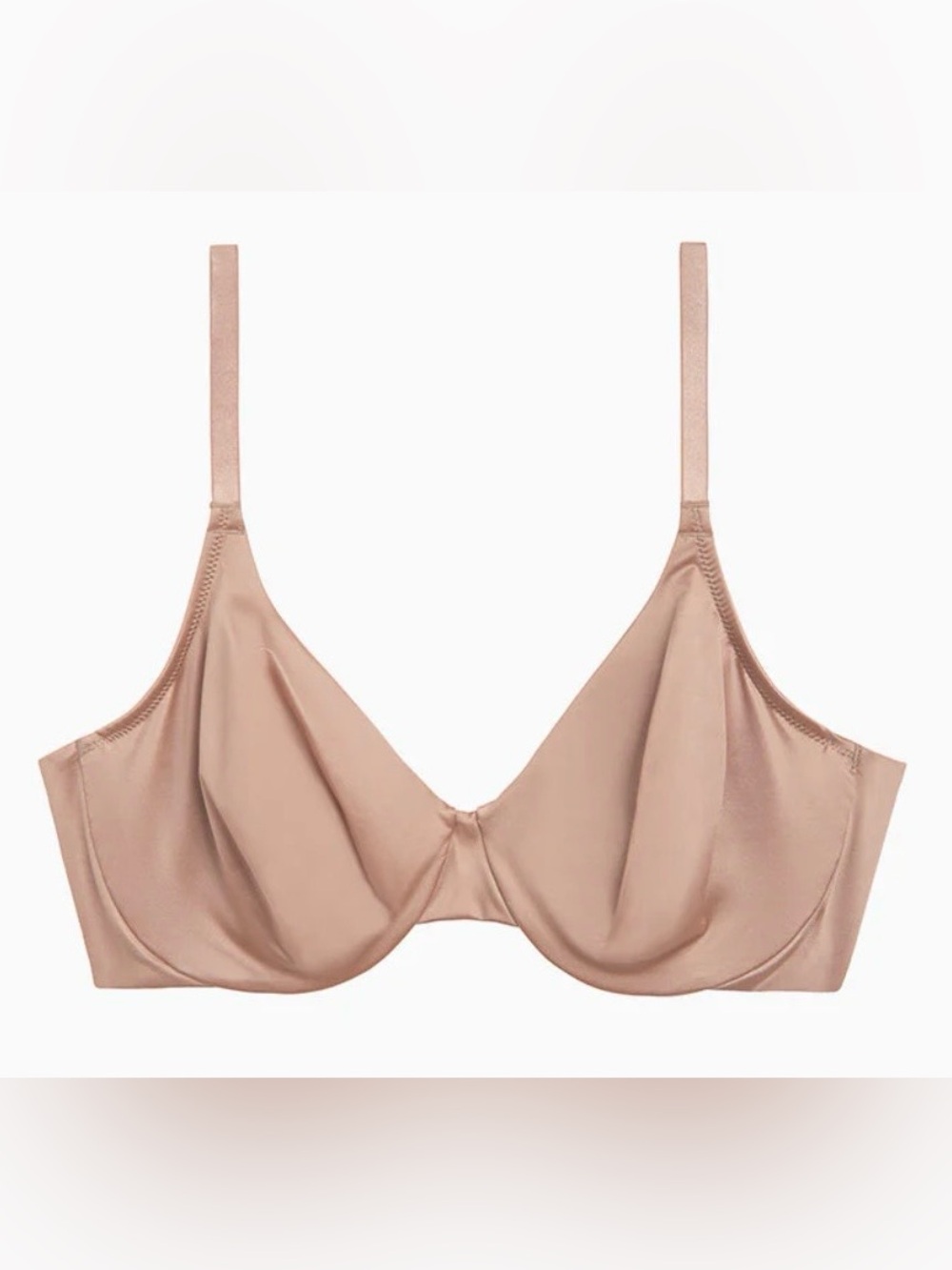 Wacoal 855397 Inner Sheen Underwire Bra 36DD Roebuck Beige Seamless T-Shirt Bra